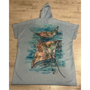 MAVİ PANÇO MANTA DESENLİ